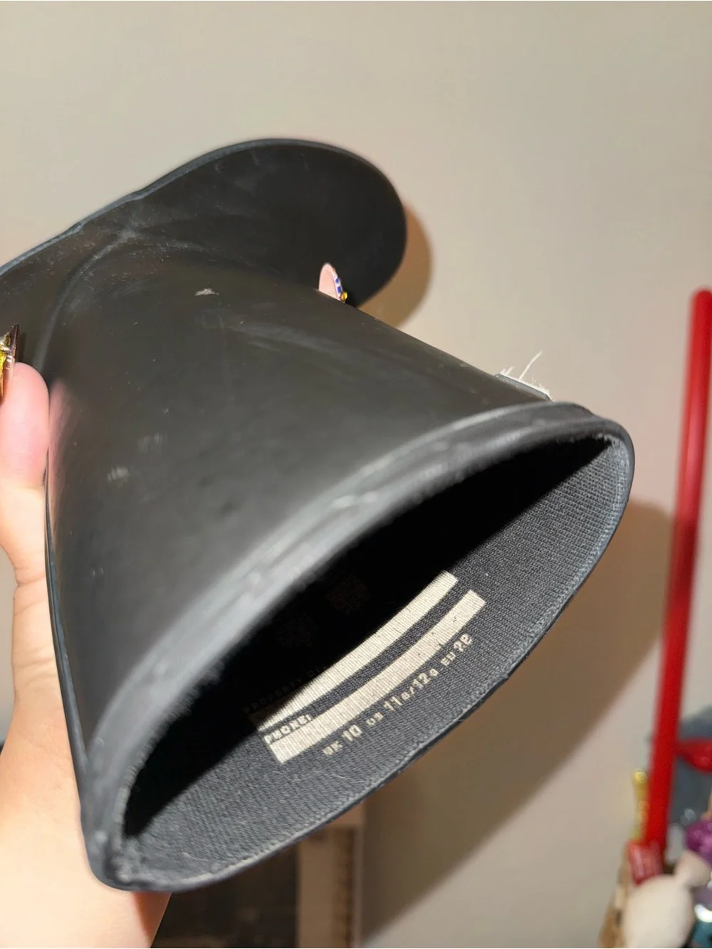 Hunter Black Matte Mid-Calf Rain Boots with Logo